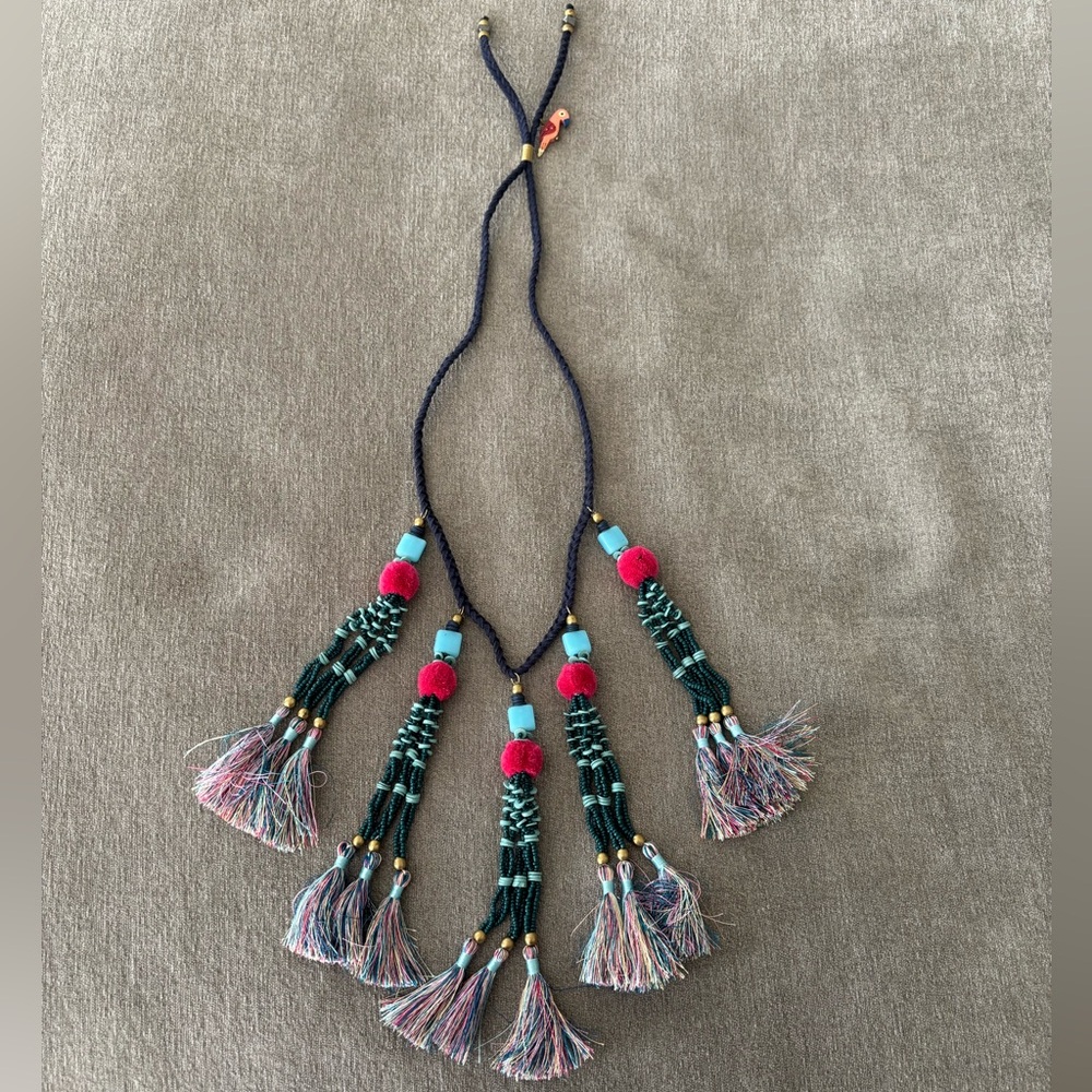 Noonday Collection Bohemian Tassel Necklace with Multicolor Accents
